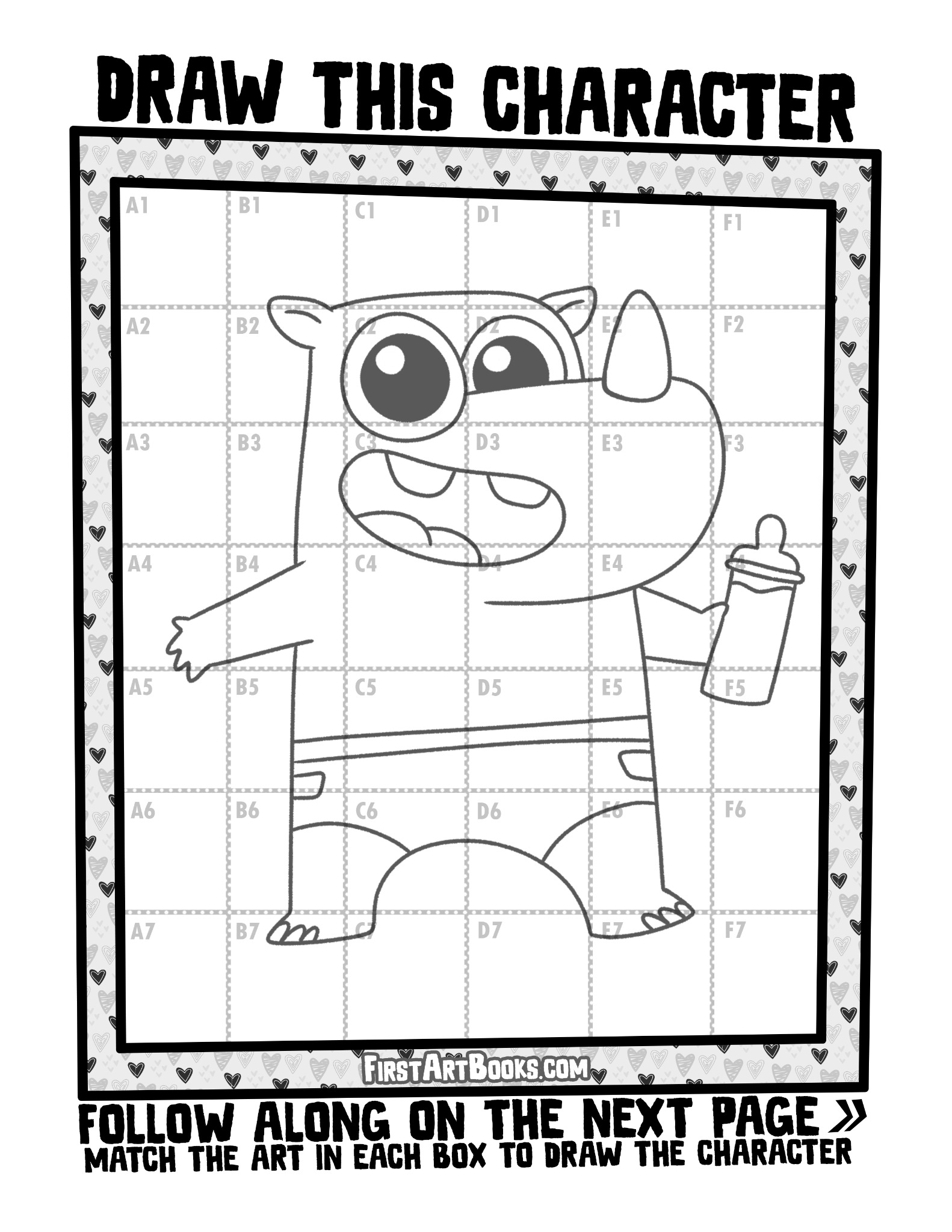Interior sample 2 from Draw by Grid: Baby Animals
