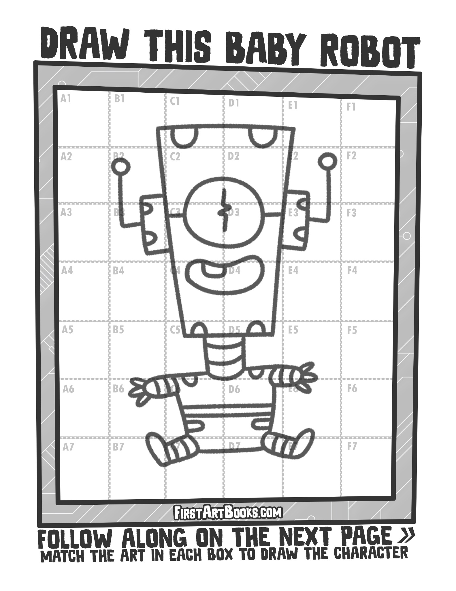 Interior sample 3 from Draw by Grid: Baby Robots