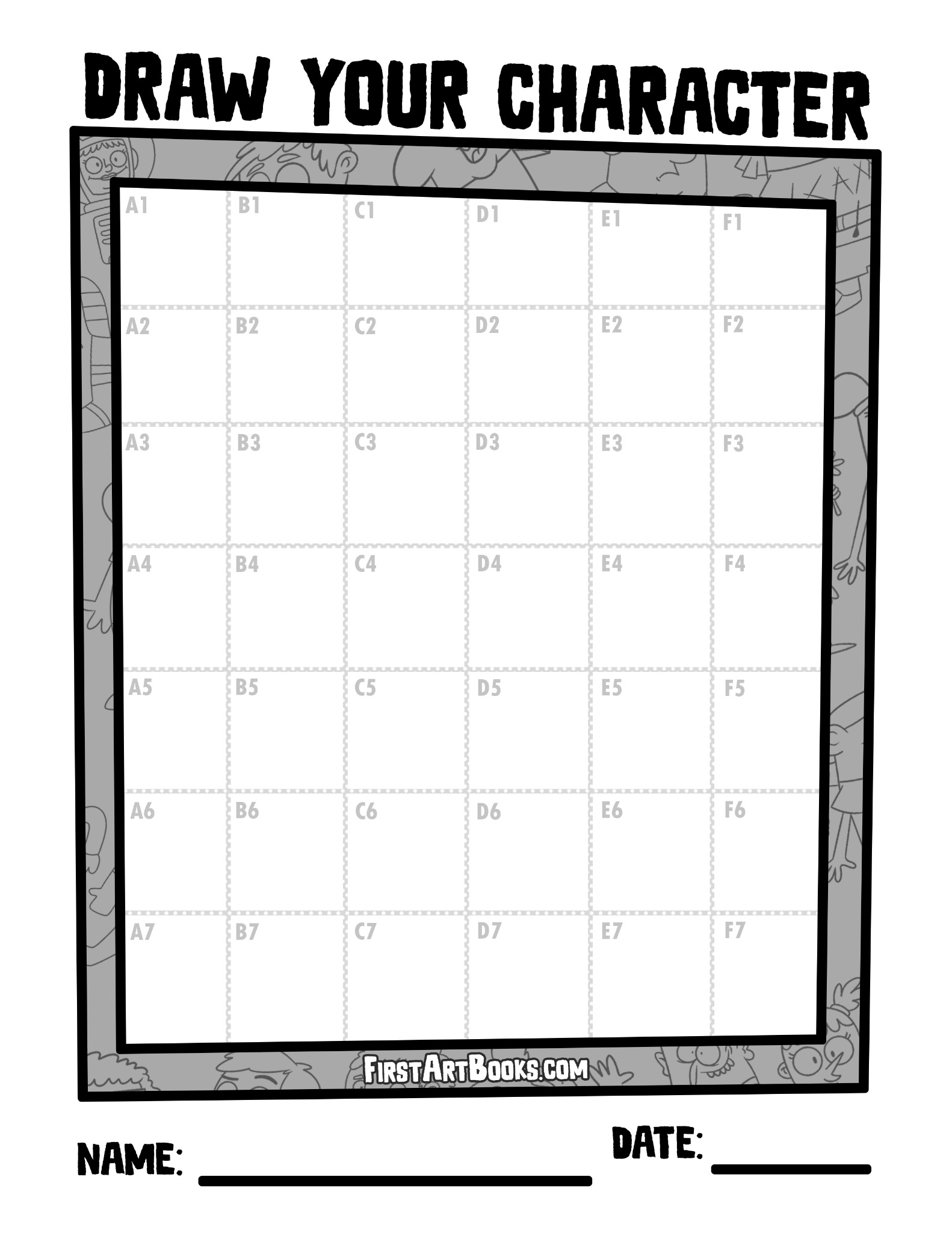 Interior sample 1 from Draw by Grid: Cartoon People