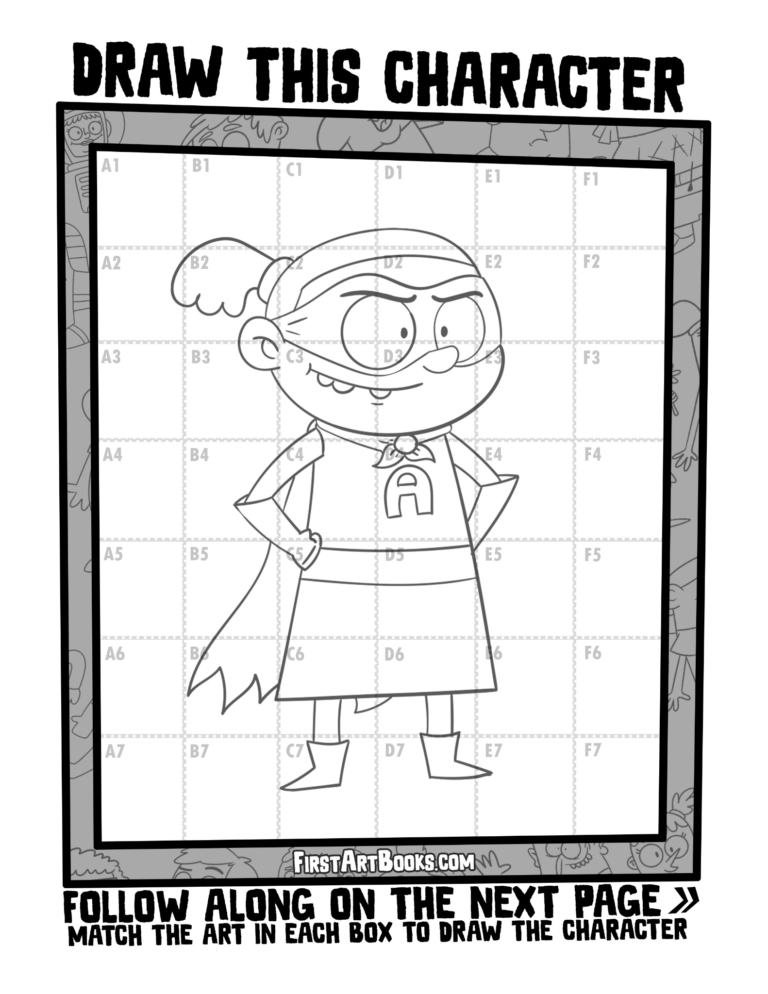 Interior sample 4 from Draw by Grid: Cartoon People