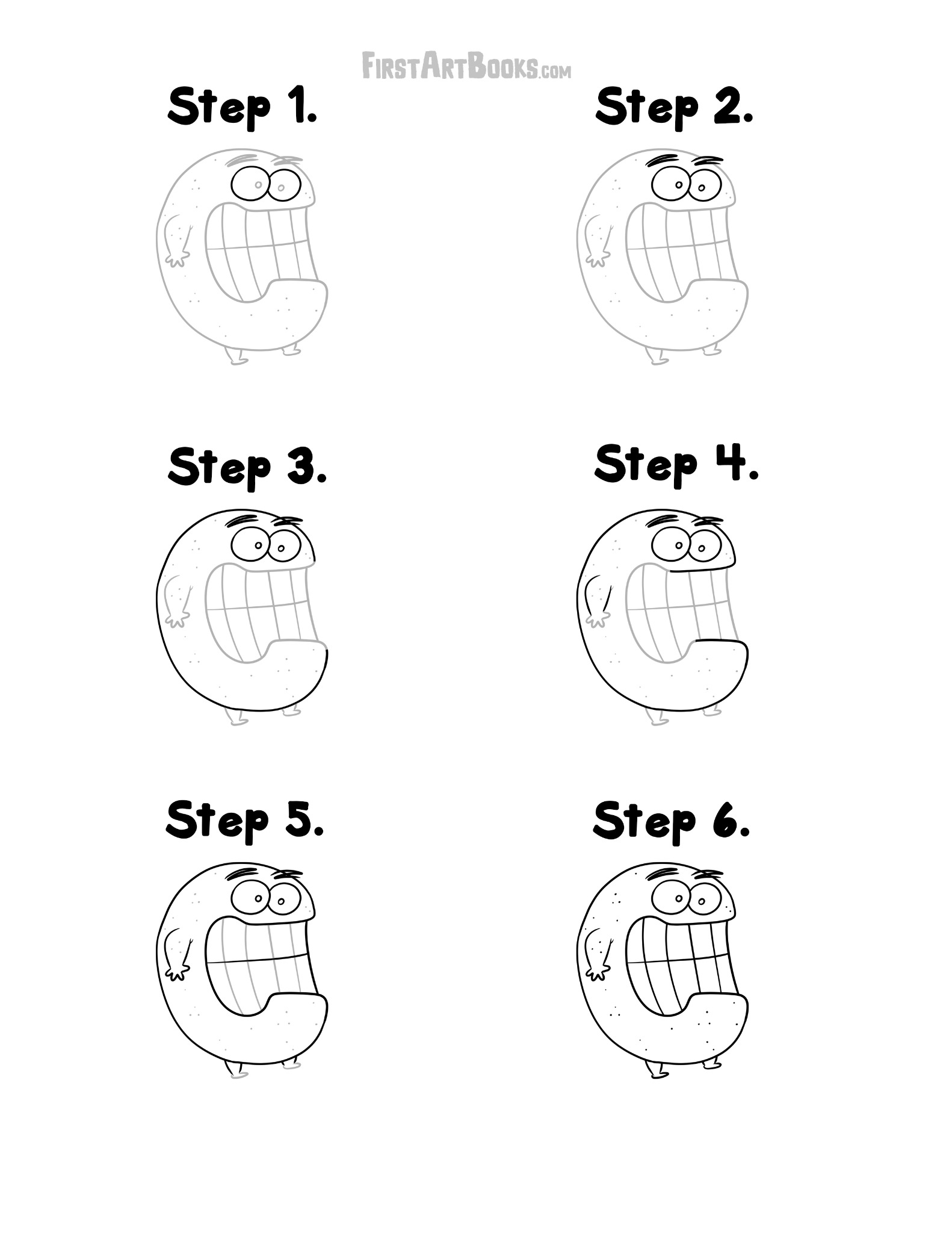 Interior sample 1 from How to Draw: Alphabet Monsters
