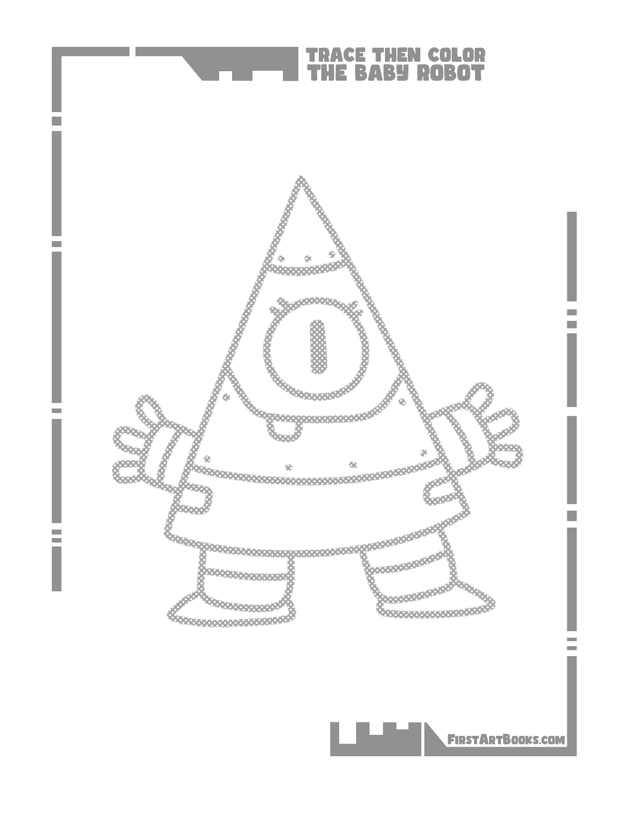 Interior sample 1 from Trace Then Color: Baby Robots