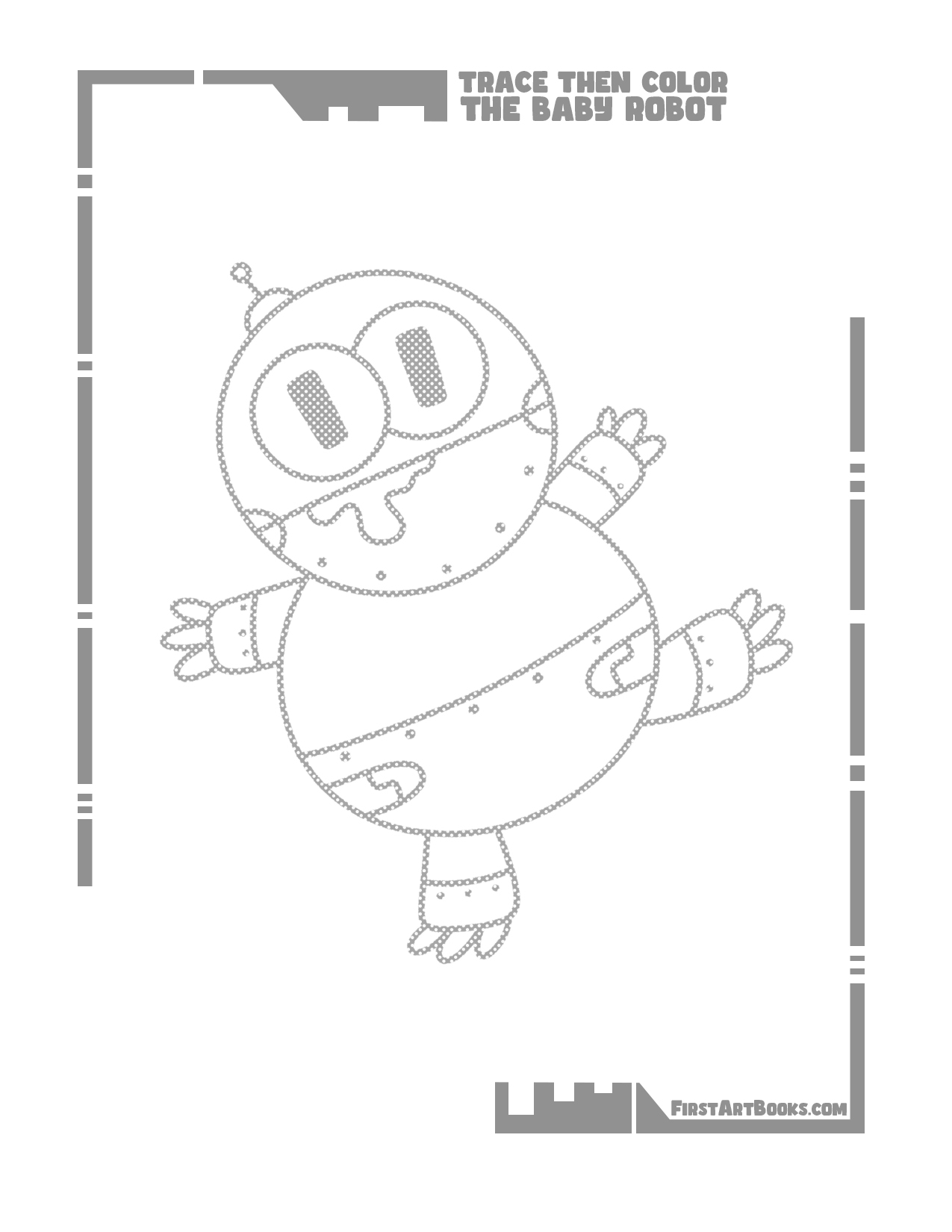 Interior sample 3 from Trace Then Color: Baby Robots